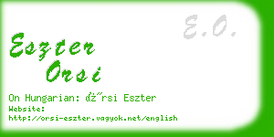 eszter orsi business card